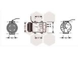 Van Wezel 4300K283 - Compressore Aria Condizionata Oe 7700108413 Per Espace Iii (Je), Laguna I