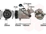 Van Wezel 0600K393 - Klimakompressor Oe 64509145351 Per 1Er (E81), 1Er (E87), 1Er (E88), 1Er (E82), 1Er (E82), 3Er (E90), 3Er (E93), 3Er (E92), 3Er (E91), X1 (E84)