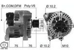 Era 210474A - Alternatore Oe 12 31 7 519 721 Per X3 (E83), Serie 3 (E46), Serie 5 (E60), Serie 5 (E61), Serie 7 (E65), Z4 (E86), Z4 (E85)