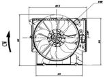 Nrf 47923 - Ventola Radiatore Oe 17427545366 Per Serie 3 (E91), X1 (E84), Z4 (E89), Serie 1 (E88), Serie 1 (E82), Serie 3 (E90), Serie 3 (E93), Serie 3 (E92)