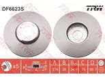 Trw DF6623S - Disco Freno Oe 34 11 6 789 544 Per Serie 5 Gt (F07), Serie 7 (F01)