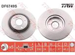 Trw DF6749S - Oe 6 865 713 Disco Freno Per X1 (F48), X2 (F39), Serie 1 (F40), Serie 2 (F45), Serie 2 (F46), F60