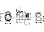 Prasco BWAK330 - Compressore Aria Condizionata Oe 64526956719 Per Serie 1 (E88), Serie 1 (E82), Serie 3 (E90), Serie 3 (E93), Serie 3 (E92), Serie 3 (E91), Z4 (E89)