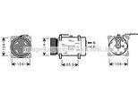 Prasco RTK038 - Compressore Aria Condizionata Oe 7700272987 Per Megane I, Megane Scenic