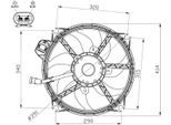 Nrf 47965 - Oe 214810011R Ventola Radiatore Per Megane Iii, Fluence (L3), Grand Scenic Iii (Jz), Megane Cc, Scenic Iii