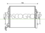 Prasco ST056C001 - Condensatore Aria Condizionata Oe 7N0820411A Con Essiccatore Per Alhambra (710, 711), Sharan (7N)