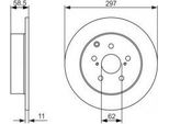 Bosch 0 986 479 574 - Oe 424310F020 Disco Freno Per Verso (R2)