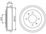 Bosch 0 986 477 180 - Oe 58411 29000 Tamburo Del Freno Per Coupé (Rd), Elantra (Xd), Lantra Ii (J-2)