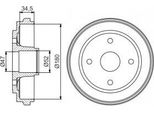 Bosch 0 986 477 264 - Oe 4704595 Tamburo Del Freno Per Agila A