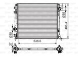 Valeo 701641 - Oe 214101263R Radiatore, Raffreddamento Motore Per Espace V (Jr)