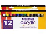 Set Di Colori Acrilici Daler-Rowney Graduate, 12 X 22 Ml
