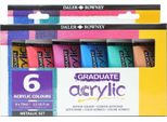 Daler Rowney Graduate Set Di Colori Acrilici 6 X 75 Ml
