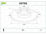Valeo 197765 - Oe 1451161 Disco Freno, Asse Posteriore Per Transit, Transit Tourneo