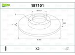 Valeo 197101 - Oe 1379931 Disco Freno, Asse Posteriore Per Mondeo Iv, Focus Ii, Galaxy (WA6), Galaxy (Ck), Kuga I, S-Max (Cj, WA6), S-Max (WA6), Range Rover Evoque (L538)