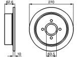 Bosch 0 986 478 672 - Oe 5025951 Disco Freno Per Escort V, Escort Vi, Escort Vii, Orion Iii (Gal)
