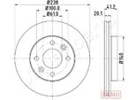 Japanparts DI-0708C - Oe 4020600Q0D Disco Freno, Asse Anteriore Per Kangoo (Kc), Kangoo (Fc), Clio I, Clio Ii, Megane I, Thalia I (Lb), Thalia Ii (Lu)