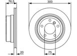 Bosch 0 986 479 496 - Oe 34 21 6 778 049 Disco Freno Per Serie 1 (E88), Serie 1 (E82)