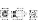 Prasco FDAK394 - Compressore Aria Condizionata Oe 1436955 Per C-Max, Focus C-Max (DM2), Focus Ii, Kuga I, C30 (533), C70 Ii Cabriolet (542), S40 Ii (544), V50 (545), V70 Iii (135)