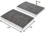Valeo 715835 Filtro Aria Abitacolo Oe 64115A1BDB6 Compatibile Con Serie 5 G30, Serie 5 G31, Serie 6 G32, Serie 7 G11, Serie 8 F91, Serie 8 F92, Serie 8 F93, X5, X6, X7