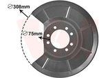 Van Wezel 1863373 - Oe 1223684 Piastra Di Ancoraggio, Asse Posteriore Per Focus Ii, C-Max, Focus C-Max (DM2)