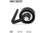 Skf Vkm 38239 - Oe 64 55 7 786 287 Puleggia Tenditore, Cinghia A V Per Serie 3 (E46), Serie 5 (E39), Serie 7 (E38), X5 (E53)