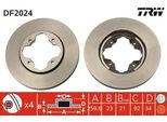 Trw DF2024 - Disco Freno Oe 45251 SM4 020 Per Accord Iv, Accord V, Civic Vi, Civic Vii