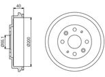 Bosch 0 986 477 191 - Oe BW7Y 26 251 Tamburo Freno Per 323 (Bj), 323 (Ba), Demio (Dw), MX-3 (Ec)