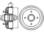 Bosch 0 986 477 099 - Oe YS6W 1113 Aa Tamburo Del Freno Per Escort V, Escort Vi, Escort Vii, Fiesta Iii, Fiesta Iv, Fiesta V, Ka (Rb), Orion Iii (Gal), Puma
