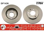 Trw DF1436 - Disco Freno Oe 45251 SH1 A00 Per Civic V, Civic Vi