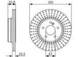 Bosch 0 986 479 653 Disco Freno Oe 05135505AA Compatibile Con Crossfire, Classe C, Clk, Classe E, Slk