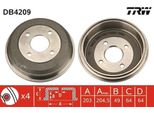 Trw DB4209 - Tamburo Per Freni Oe 93BB 1126 Ab Per Mondeo Ii