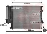 Van Wezel 06002186 - Oe 17111740696 Radiatore, Raffreddamento Motore Per Serie 5 (E39)