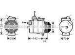 Prasco BWAK389 - Compressore Aria Condizionata Oe 64526918000 Per X5 (E53)