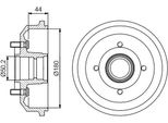 Bosch 0 986 477 269 - Oe 1000859 Tamburo Del Freno Con Cuscinetto Ruota Per Escort V, Escort Vi, Escort Vii, Fiesta Iii, Fiesta Iv, Fiesta V, Ka (Rb), Orion Iii (Gal), Puma