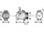 Prasco BWAK334 - Compressore Aria Condizionata Oe 64526921650 Per X5 (E53)