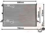 Van Wezel 18002396 - Oe 1109232 Radiatore, Raffreddamento Motore Per Galaxy (Wgr), Alhambra (7V), Sharan (7M)