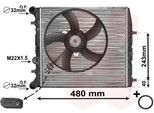 Van Wezel 76002013 - Oe 6Q0121201HA Radiatore, Raffreddamento Motore Per Cordoba (6L), Ibiza (6L), Ibiza (6J, 6P), Toledo Iv (KG3), Fabia I (6Y), Fabia Ii (54), Fabia Iii (Nj), Rapid (Nh), Roomster (5J), Fox (5Z), Polo (9N), Polo (6C, 6R)