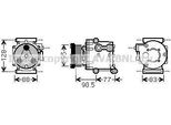 Prasco FDAK434 - Klimakompressor Oe 1476182 Per Fiesta V, Fiesta Vi, Fusion