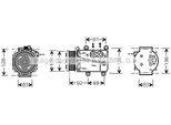 Prasco FDAK171 - Compressore Aria Condizionata Oe 1367492 Per Mondeo Iii, Transit
