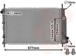 Van Wezel 18002197 - Oe 1058734 Radiatore, Raffreddamento Motore Per Mondeo Ii