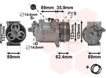 Van Wezel 1800K433 - Compressore Aria Condizionata Oe 1476878 Per C-Max, Focus C-Max (DM2), Focus Ii, Kuga I, C30 (533), C70 Ii Cabriolet (542), S40 Ii (544), V50 (545)