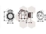 Van Wezel 0600K328 Condizionatore D'aria Compressore Climatizzatore Per Bmw 3 Touring (E91) 3 Berlina (E90) 3 Coupé (E92) 3 Cabrio (E93)