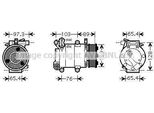 Prasco FDAK391 - Klimakompressor Oe 1329719 Per C-Max, Focus C-Max (DM2), Focus Ii, C30 (533), S40 Ii (544), V50 (545)