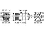 Prasco FDAK416 - Compressore Aria Condizionata Oe 1435796 Per Galaxy (WA6), Mondeo Iv, S-Max (WA6), S80 Ii (124)