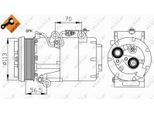 Nrf 32722 - Oe 1405865 Compressore Aria Condizionata Per C-Max, Focus C-Max (DM2), Focus Ii