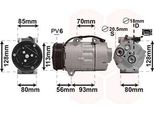 Van Wezel 1800K416 - Compressore Aria Condizionata Oe 1543958 Per Galaxy (WA6), Mondeo Iv, S-Max (WA6), S80 Ii (124)