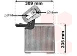 Van Wezel 1800V493 - Oe 1666190 Evaporatore, Impianto Di Climatizzazione Per Fiesta Vi