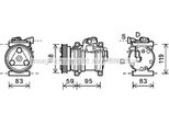 Prasco KAK200 - Compressore Aria Condizionata Oe 977011Y000 Per Picanto (Ta)