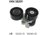 Skf Vkm 38209 - Oe 11 28 7 563 927 Puleggia Tenditore, Cinghia A V Per Serie 3 (E91), Serie 3 (E92), Serie 3 (E93), Serie 3 (E90), Serie 1 (E82), Serie 1 (E88)