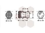 Van Wezel 1800K279 - Compressore Aria Condizionata Oe 1035435 Per Cougar, Mondeo Ii